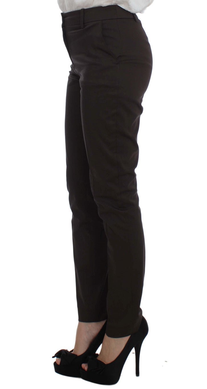 Ensemble costume Exte Chic en coton et élasthanne marron