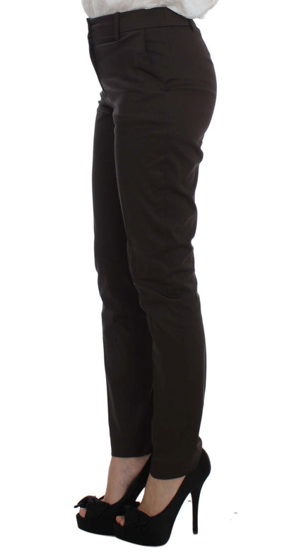 Ensemble costume Exte Chic en coton et élasthanne marron