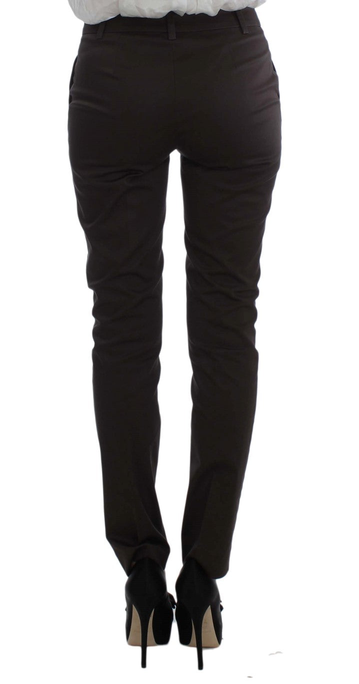 Ensemble costume Exte Chic en coton et élasthanne marron