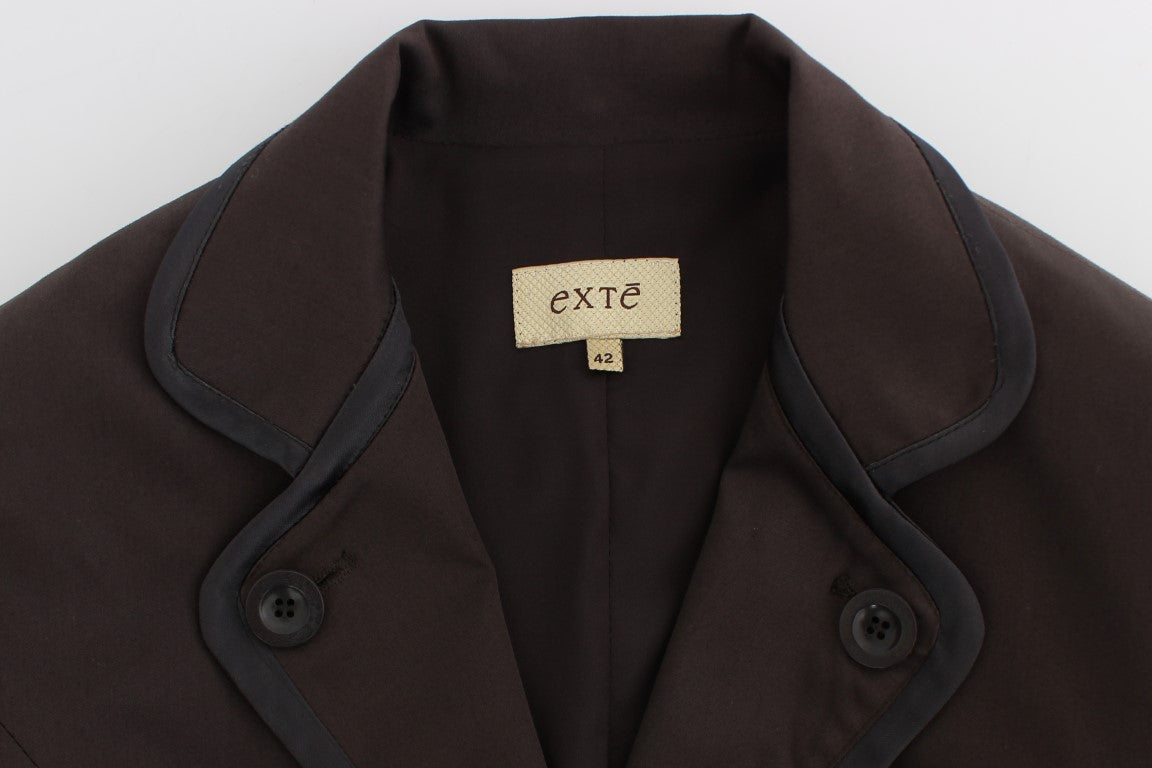Ensemble costume Exte Chic en coton et élasthanne marron