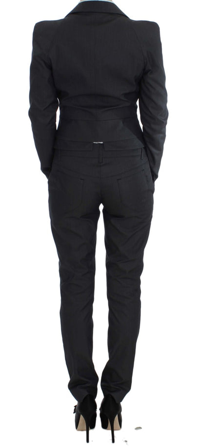 Exte Gray One Button Two Piece Suit by Exte