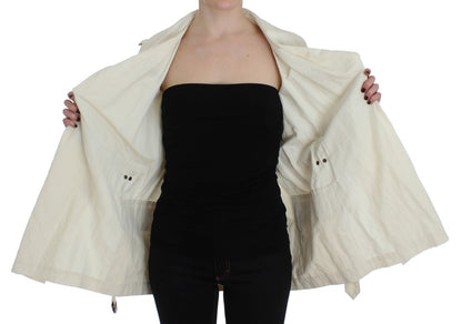 PLEIN SUD Élégant trench-coat blanc portefeuille