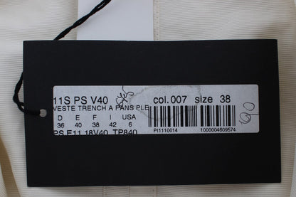 PLEIN SUD Élégant trench-coat blanc portefeuille
