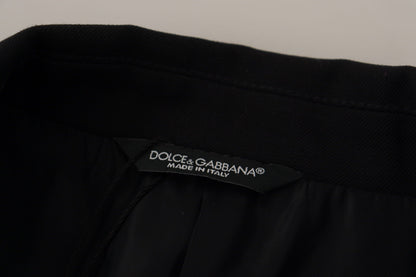 Dolce &amp; Gabbana Black Double Breasted Coat Blazer Jacket
