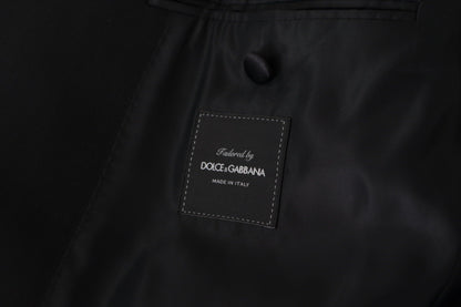 Dolce &amp; Gabbana Black Double Breasted Coat Blazer Jacket