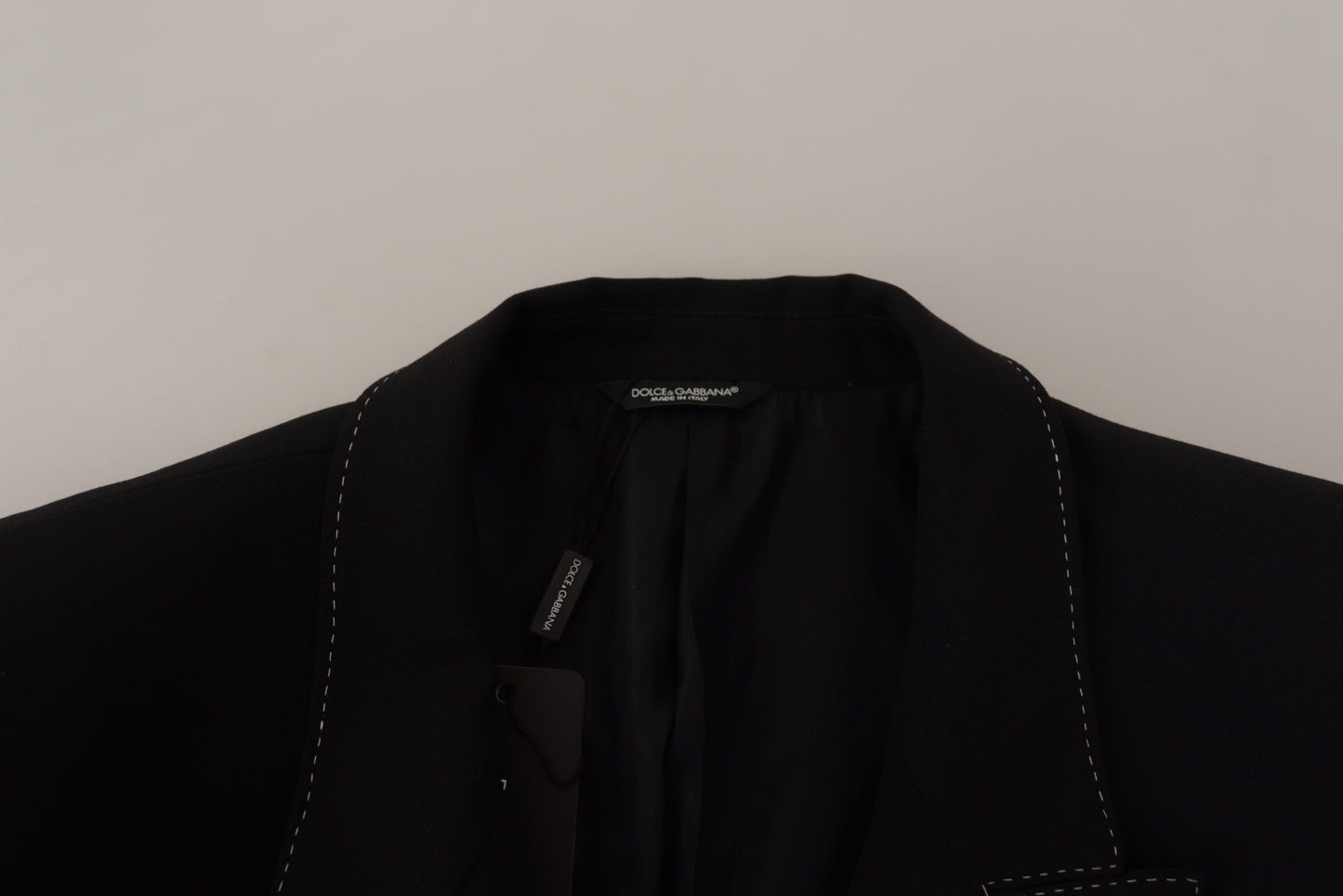 Dolce &amp; Gabbana Black Double Breasted Coat Blazer Jacket