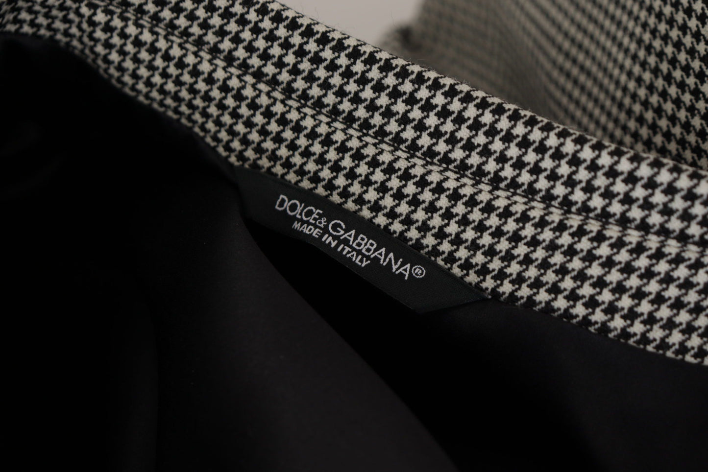 Blazer élégant en laine à carreaux gris Dolce &amp; Gabbana