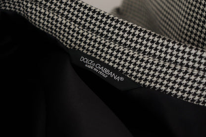 Blazer élégant en laine à carreaux gris Dolce &amp; Gabbana