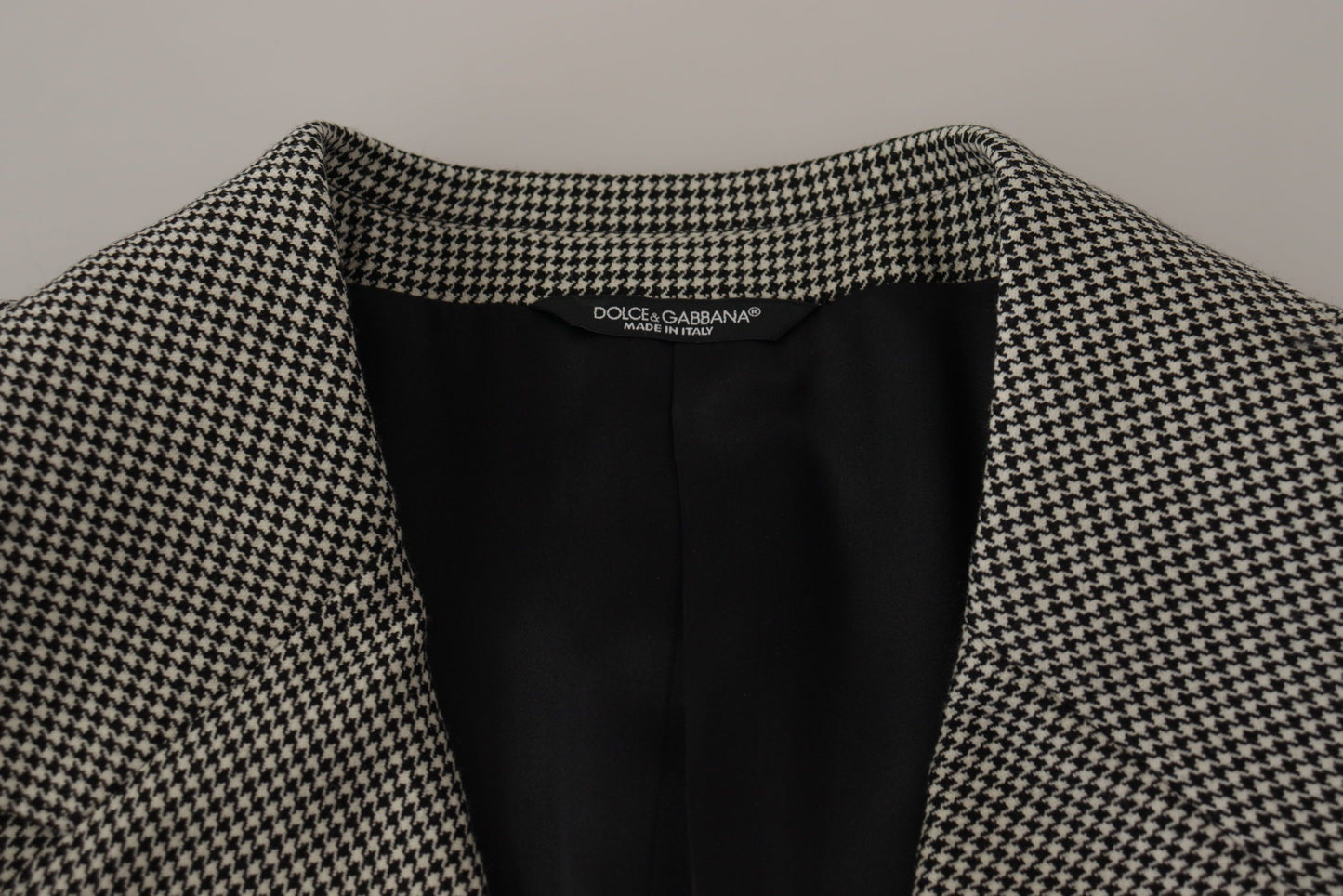 Blazer élégant en laine à carreaux gris Dolce &amp; Gabbana