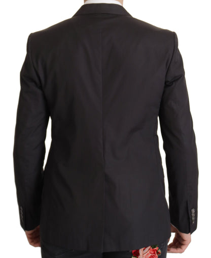 Dolce &amp; Gabbana Black Single Breasted TAORMINA Breasted Blazer