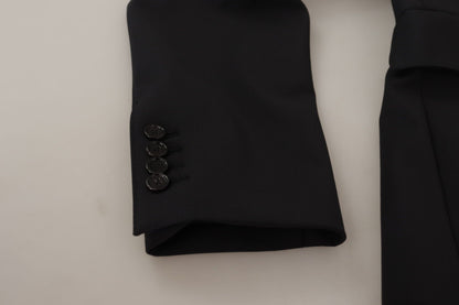 Dolce &amp; Gabbana Black Wool Single Breasted Coat Men Blazer