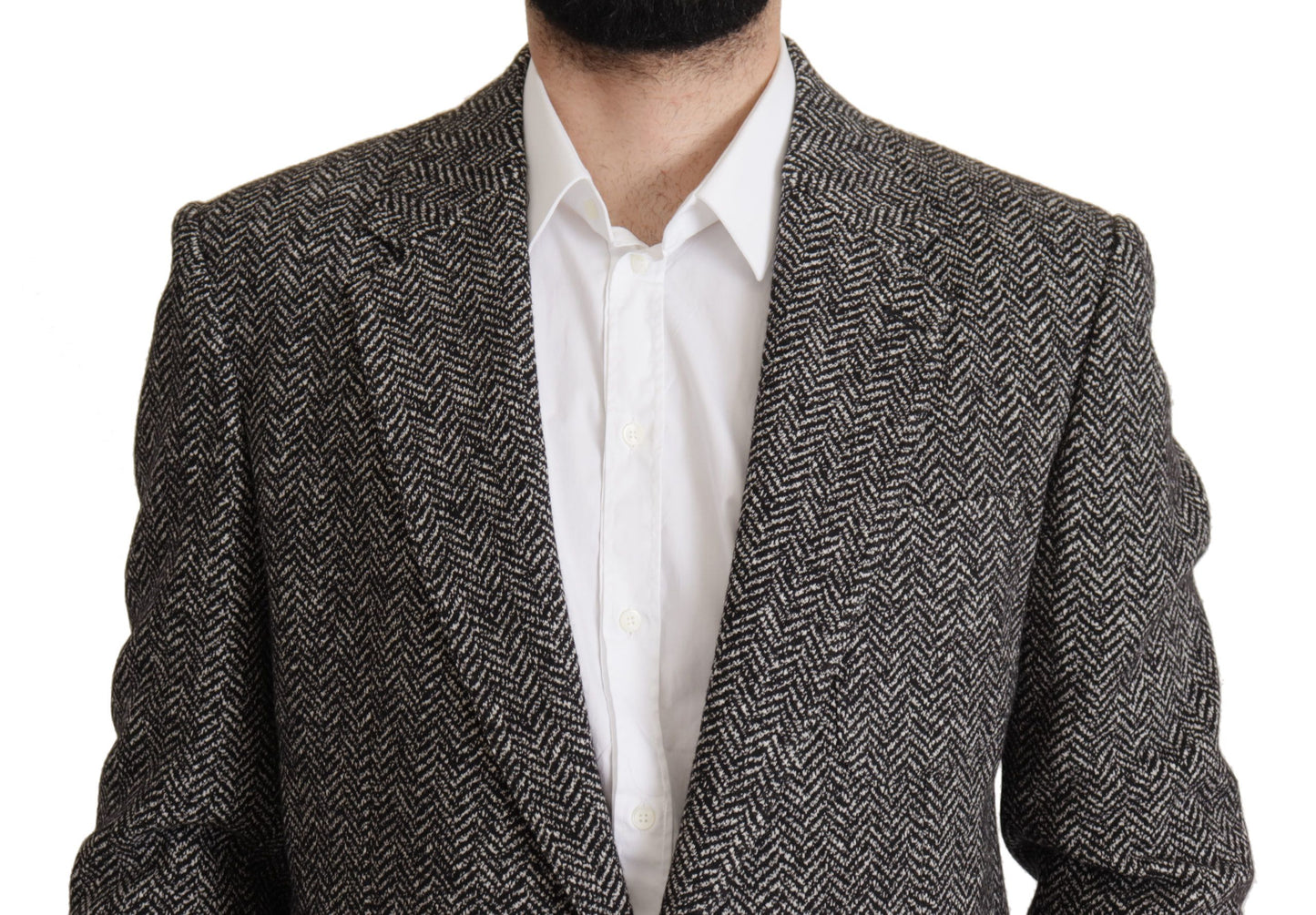 Dolce &amp; Gabbana Gray Cotton Single Breasted Fantasy Blazer
