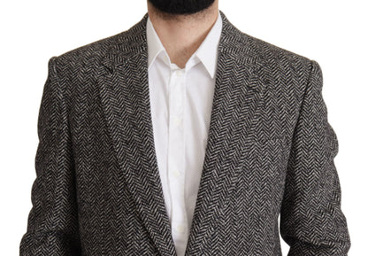 Dolce &amp; Gabbana Gray Cotton Single Breasted Fantasy Blazer