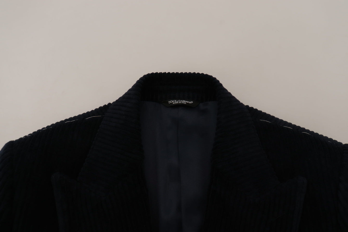 Dolce &amp; Gabbana Black Cotton Cardigan Long Coat Men Jacket