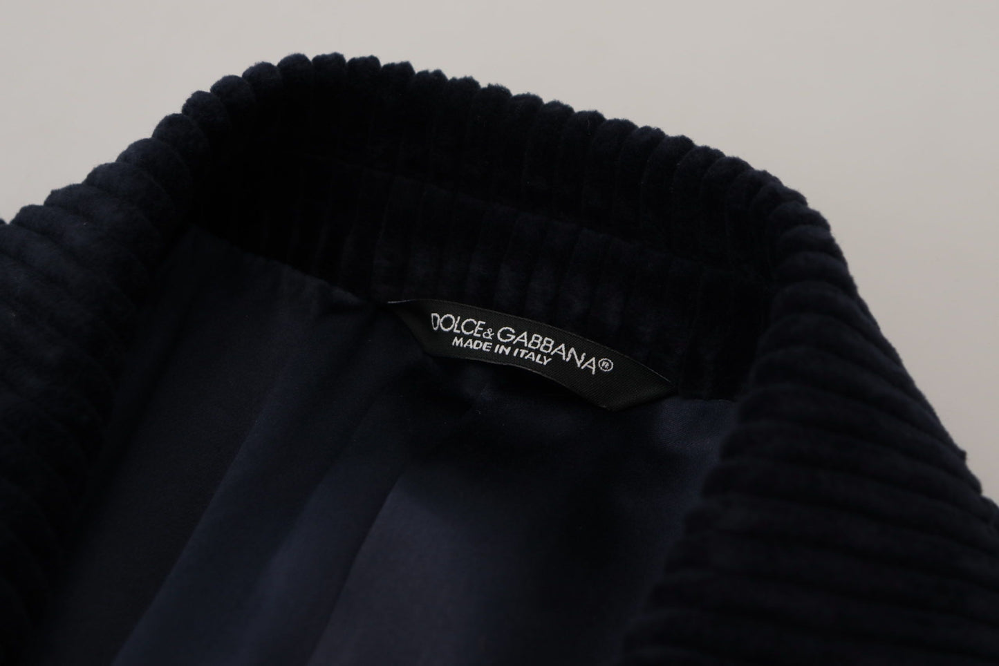 Dolce &amp; Gabbana Black Cotton Cardigan Long Coat Men Jacket