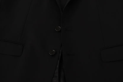 Dolce &amp; Gabbana Black Single Breasted Jacket MARTINI Blazer
