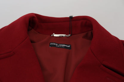 Dolce &amp; Gabbana Élégante veste croisée en laine rouge
