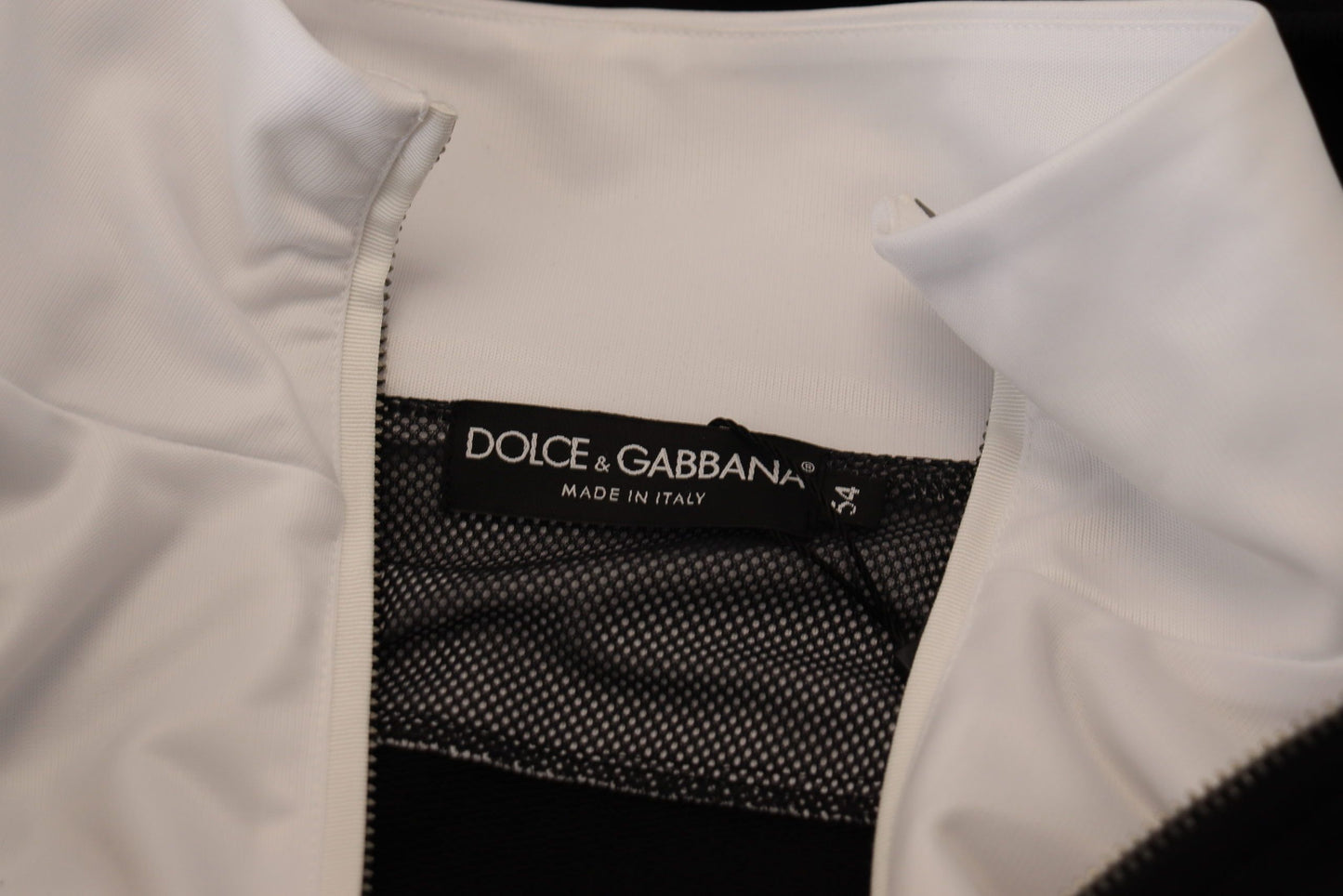 Dolce &amp; Gabbana Élégant blouson aviateur noir à capuche