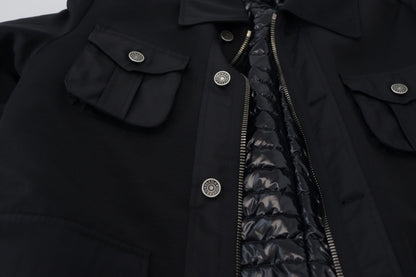 Veste élégante en laine mélangée noire à fermeture éclair Dolce &amp; Gabbana
