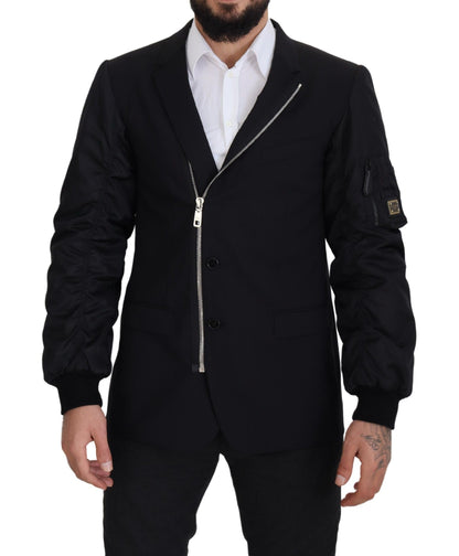 Dolce &amp; Gabbana Élégante veste en laine vierge noire