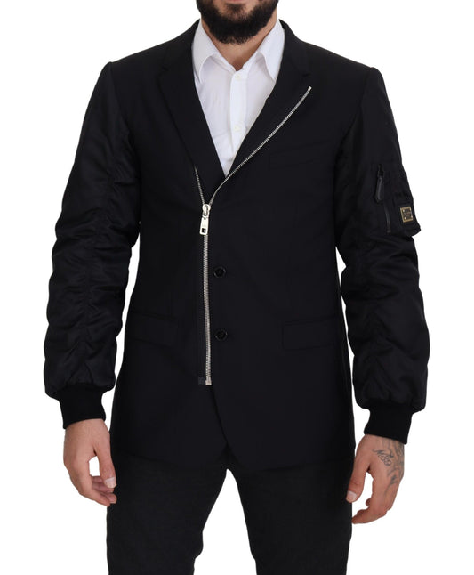 Dolce &amp; Gabbana Élégante veste en laine vierge noire