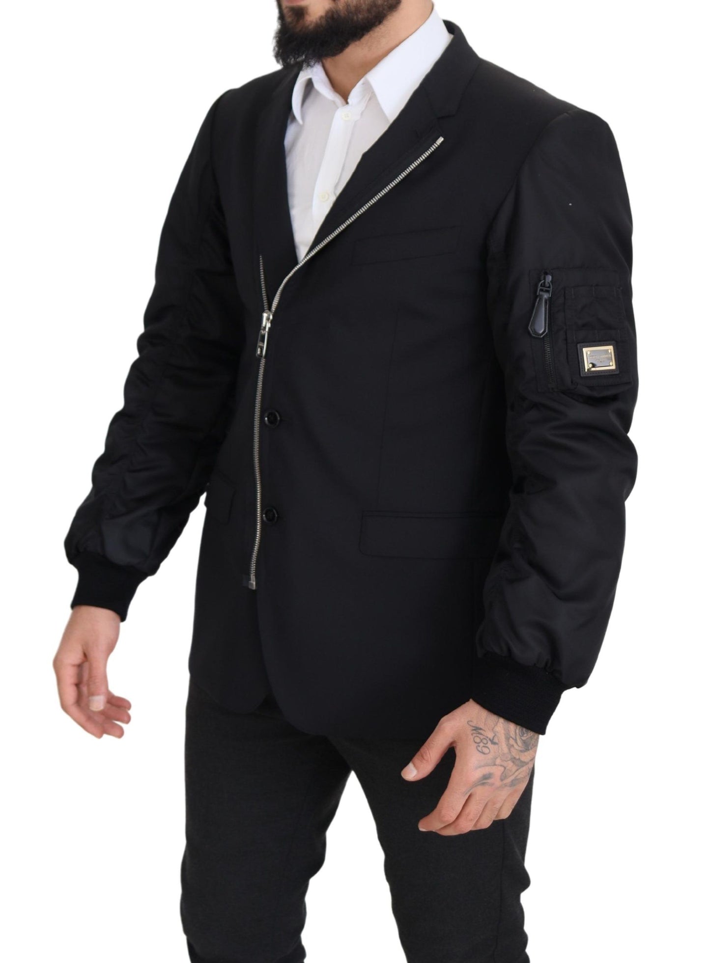 Dolce &amp; Gabbana Élégante veste en laine vierge noire