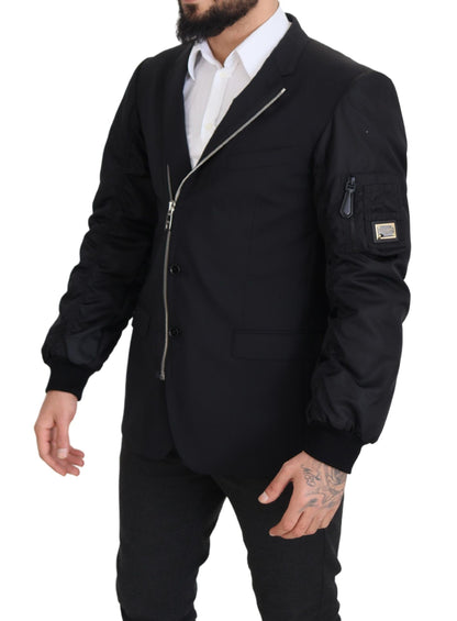 Dolce &amp; Gabbana Élégante veste en laine vierge noire
