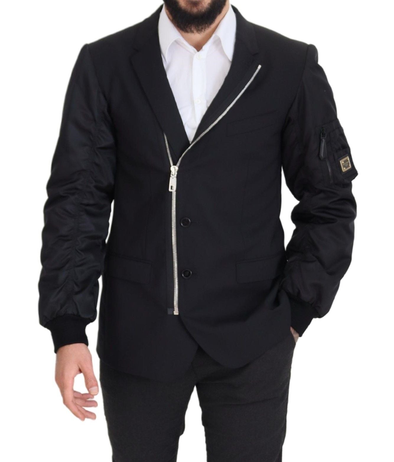 Dolce &amp; Gabbana Élégante veste en laine vierge noire