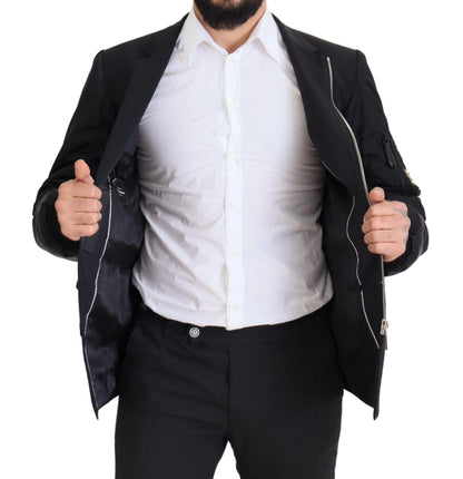 Dolce &amp; Gabbana Élégante veste en laine vierge noire