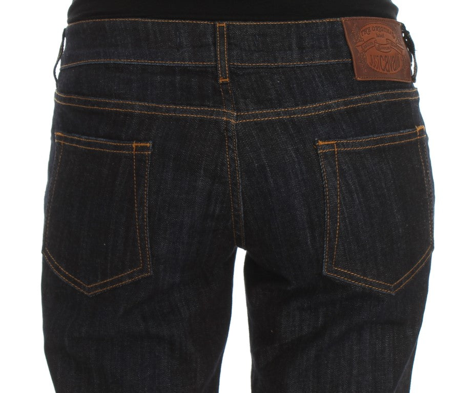 Jean Cavalli Chic Blue Straight Fit de créateur