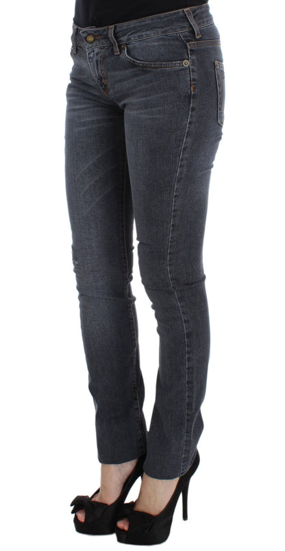Jean Cavalli Slim Fit délavé bleu diamant vert