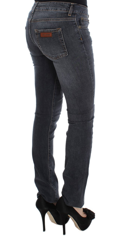 Jean Cavalli Slim Fit délavé bleu diamant vert