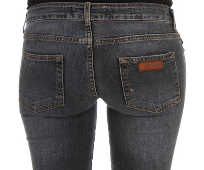 Jean Cavalli Slim Fit délavé bleu diamant vert