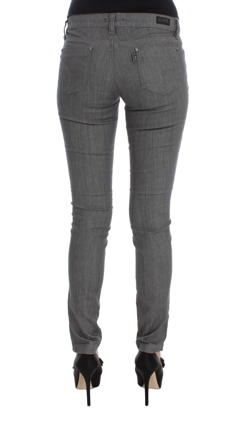 Jean slim gris chic de créateur Costume National