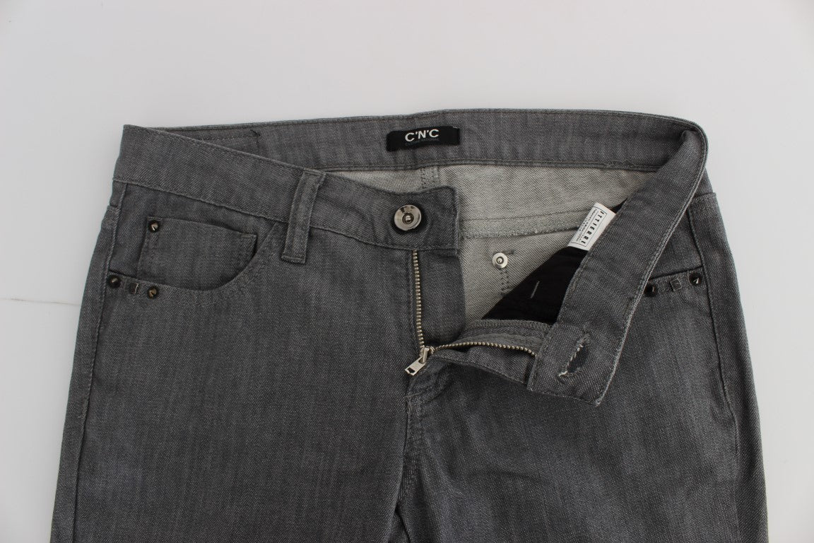 Jean slim gris chic de créateur Costume National