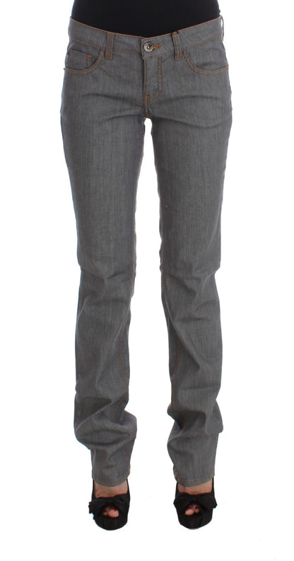 Costume National Élégant Gris Coupe Régulière Jean