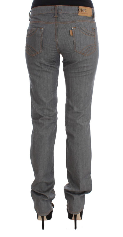 Costume National Élégant Gris Coupe Régulière Jean