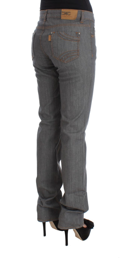 Costume National Élégant Gris Coupe Régulière Jean