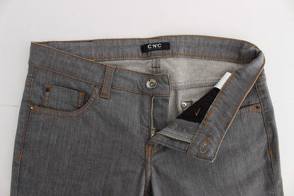 Costume National Élégant Gris Coupe Régulière Jean