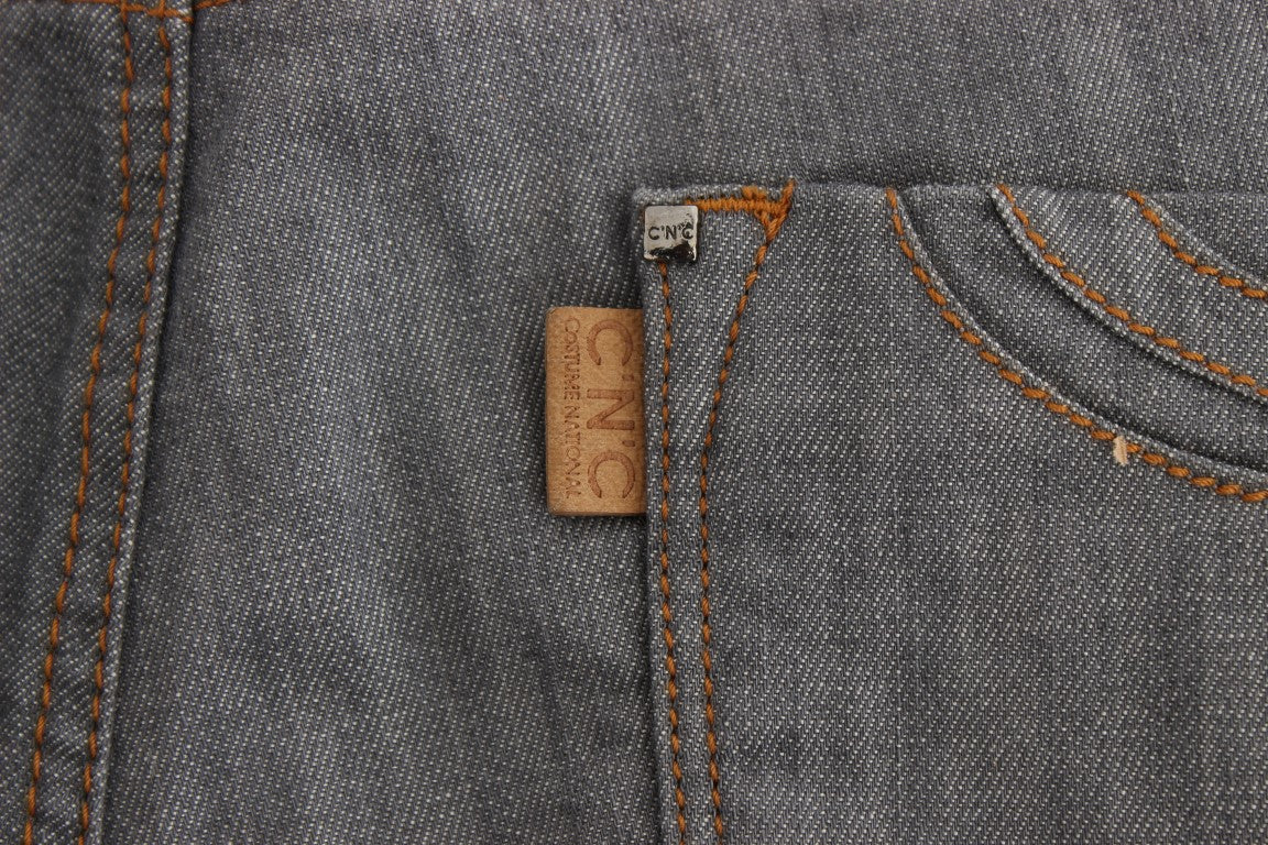 Costume National Élégant Gris Coupe Régulière Jean
