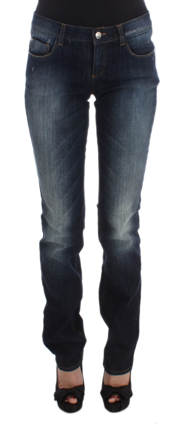 Jean slim bleu élégant de créateur Costume National