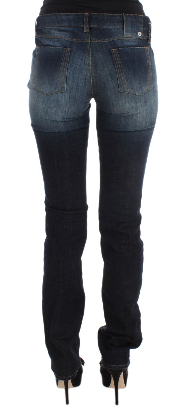 Jean slim bleu élégant de créateur Costume National