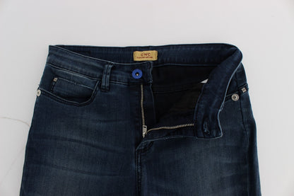 Costume National Blue Cotton Blend Slim Fit Jeans