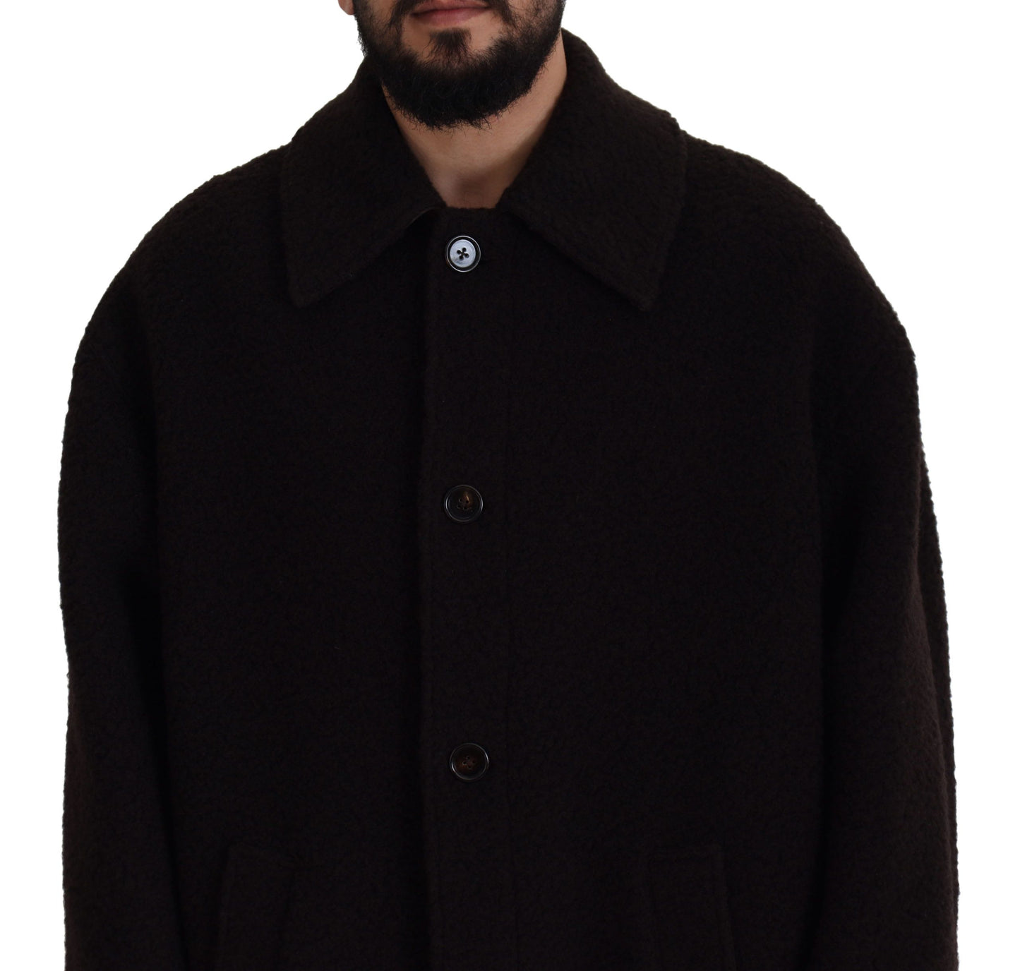 Dolce &amp; Gabbana Élégante veste en laine mélangée d'alpaga noire
