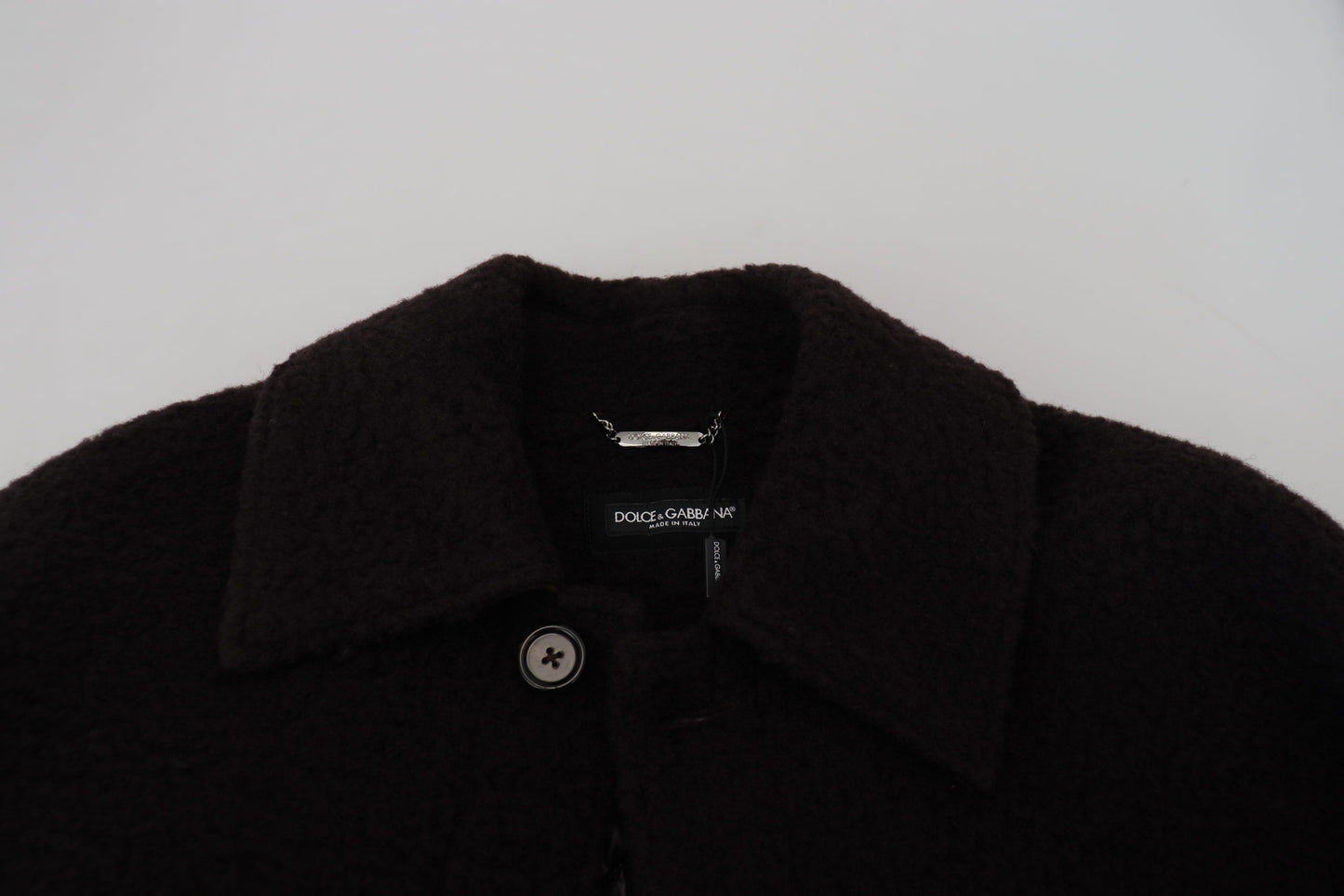 Dolce &amp; Gabbana Élégante veste en laine mélangée d'alpaga noire