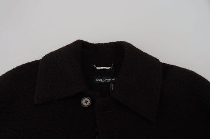 Dolce &amp; Gabbana Élégante veste en laine mélangée d'alpaga noire