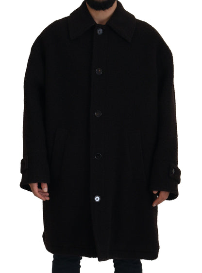 Dolce &amp; Gabbana Élégante veste en laine mélangée d'alpaga noire
