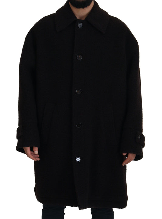 Dolce &amp; Gabbana Élégante veste en laine mélangée d'alpaga noire