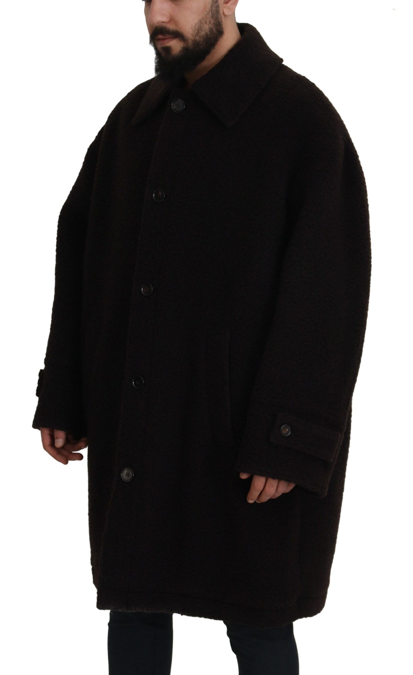 Dolce &amp; Gabbana Élégante veste en laine mélangée d'alpaga noire