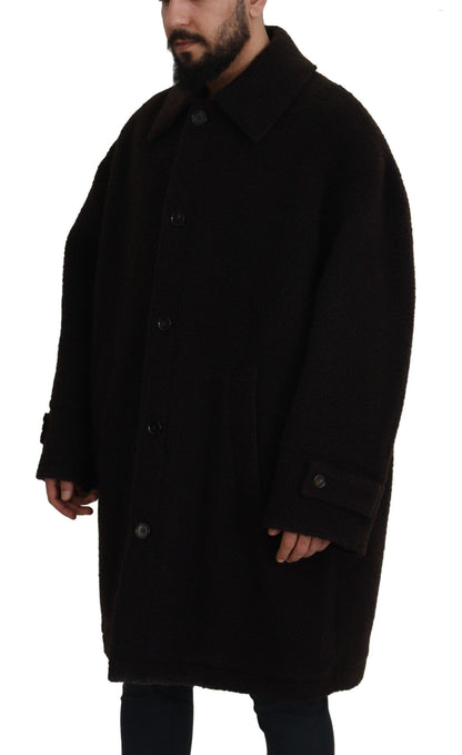 Dolce &amp; Gabbana Élégante veste en laine mélangée d'alpaga noire